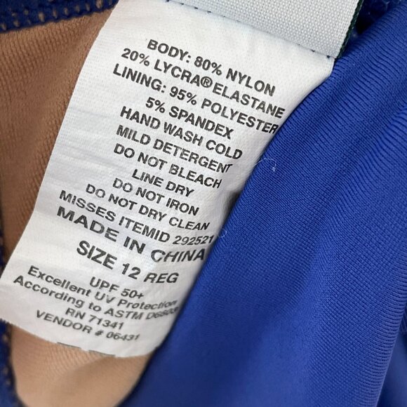 LL Bean Womens 12 UPF 50+ Lined Shorts Blue Athletic Active Outdoors - Picture 6 of 7